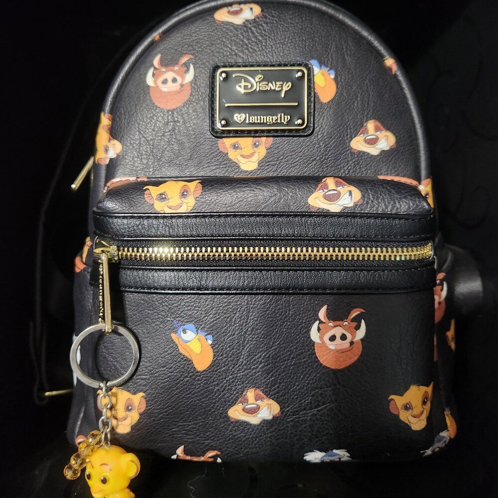 Loungefly Lion King All Over Print OG Heart Logo Backpack